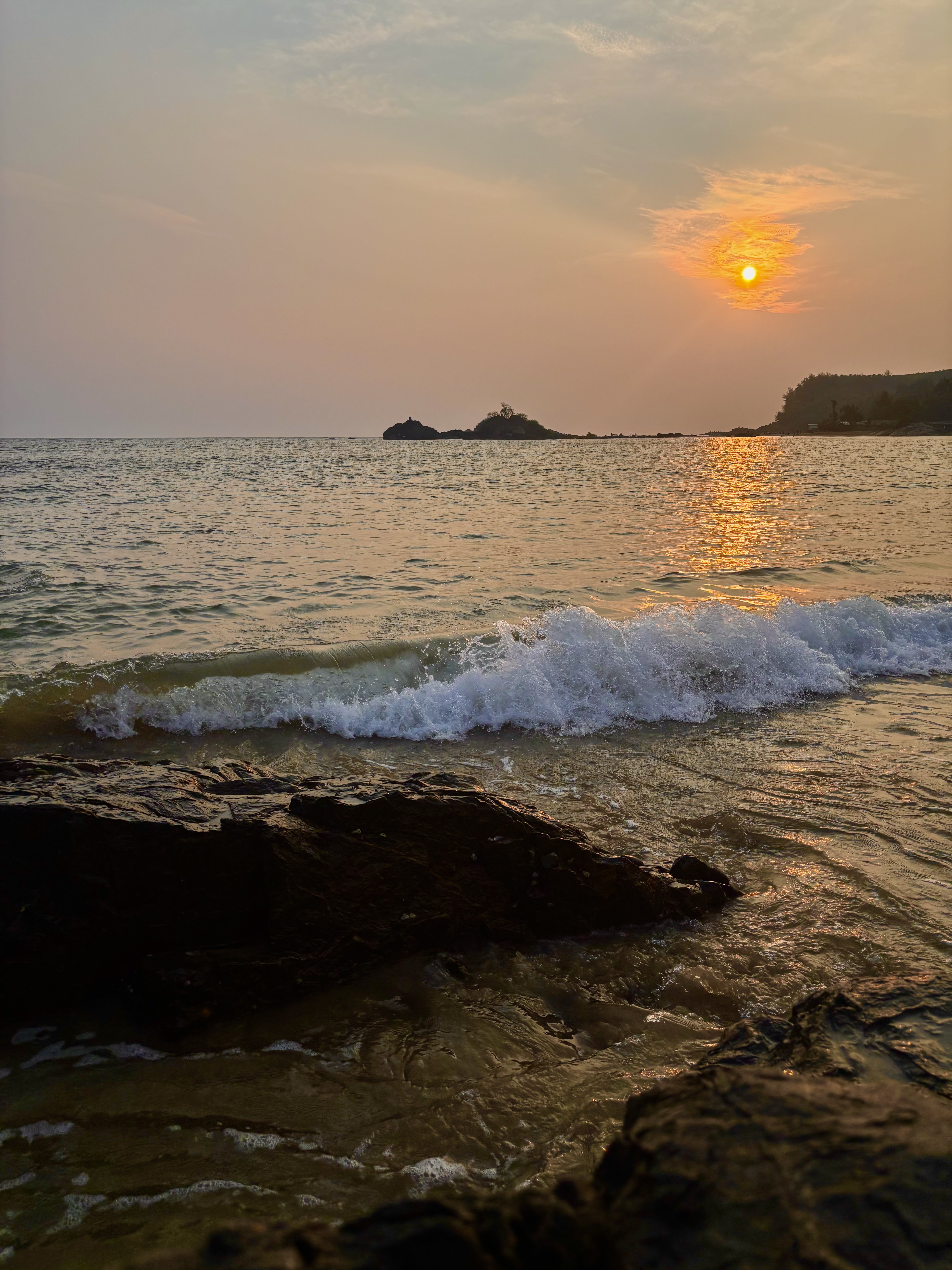 chill sunset at the beach